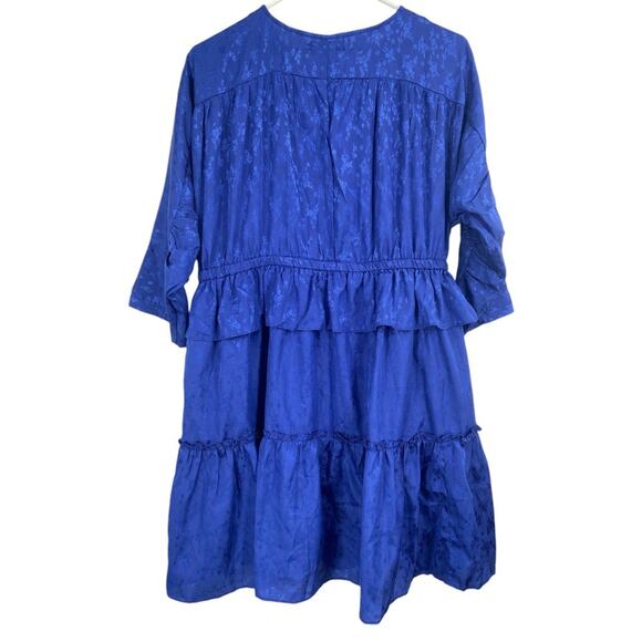 NWT NSR KENNY SATIN JACQUARD DRESS IN ROYAL BLUE XL - Picture 4 of 7